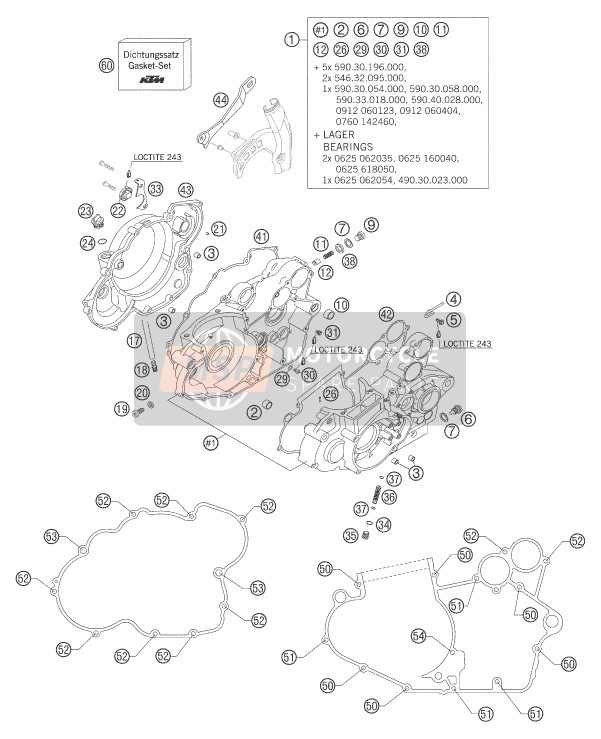 KTM 450 SX STEVE RAMON Europe 2005 Engine Case for a 2005 KTM 450 SX STEVE RAMON Europe