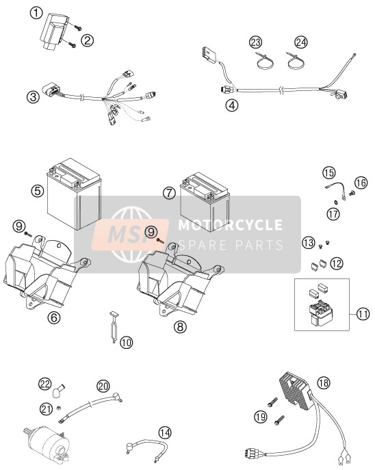 KTM 450 SXS-F Europe 2007 Wiring Harness for a 2007 KTM 450 SXS-F Europe