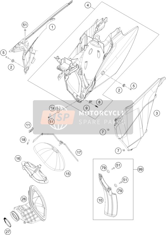 KTM 450 XC-F USA 2014 Filtre à air pour un 2014 KTM 450 XC-F USA