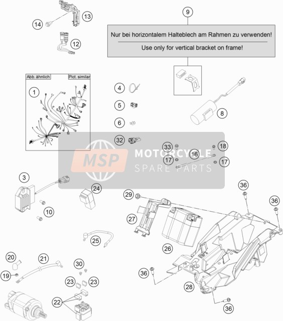 KTM 450 XC-F USA 2016 Cablaggio elettrico per un 2016 KTM 450 XC-F USA