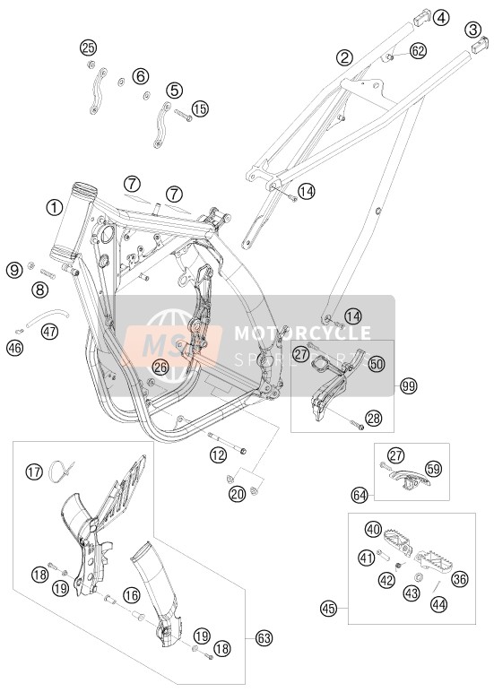 KTM 450 XC-F USA 2009 Telaio per un 2009 KTM 450 XC-F USA