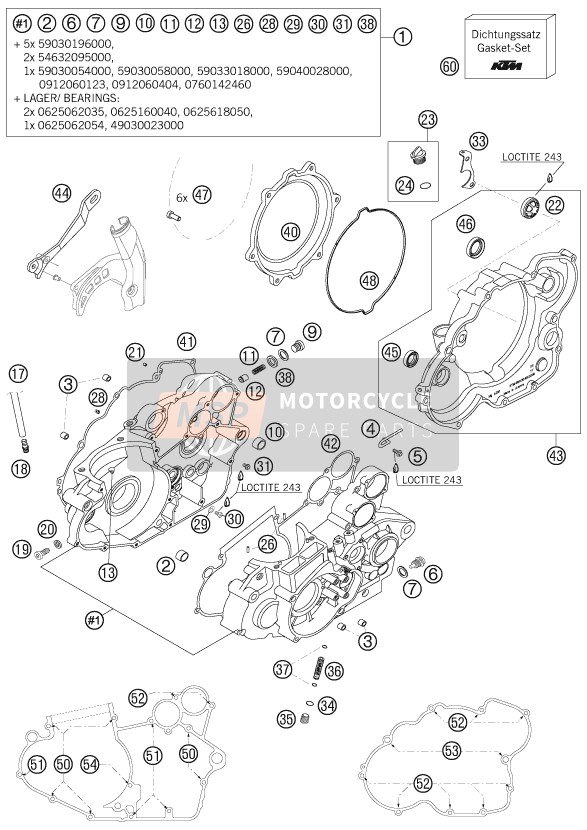 KTM 450 XC-W South Africa 2007 Engine Case for a 2007 KTM 450 XC-W South Africa