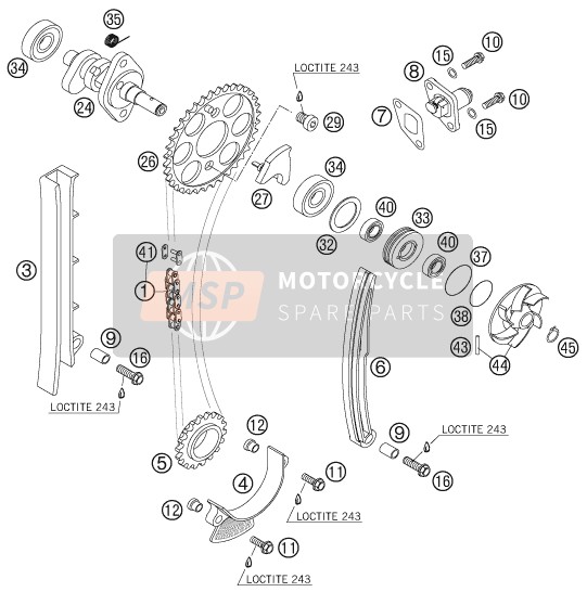 KTM 450 XC-W USA 2007 Timing Drive for a 2007 KTM 450 XC-W USA