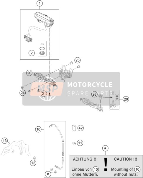 KTM 450 XC-W USA 2015 INSTRUMENTE/SPERRSYSTEM für ein 2015 KTM 450 XC-W USA