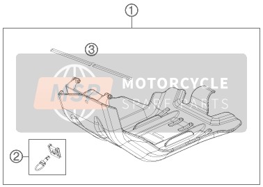 KTM 450 XC-W USA 2016 Motorbescherming voor een 2016 KTM 450 XC-W USA