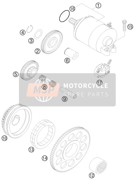 KTM 450 XC ATV Europe 2009 Arrancador eléctrico para un 2009 KTM 450 XC ATV Europe