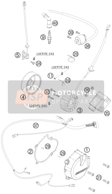 KTM 450 XC ATV Europe 2009 Ignition System for a 2009 KTM 450 XC ATV Europe