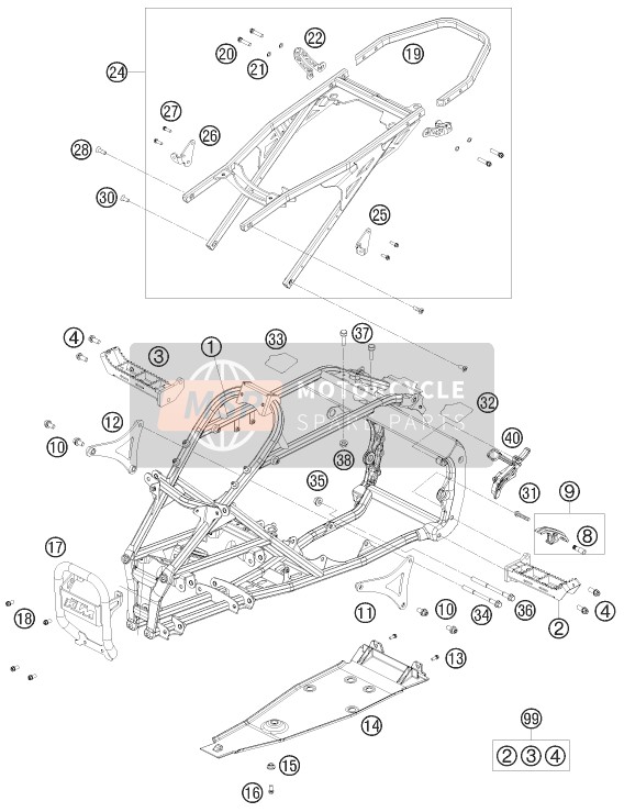 KTM 450 XC ATV  2010 Telaio per un 2010 KTM 450 XC ATV 