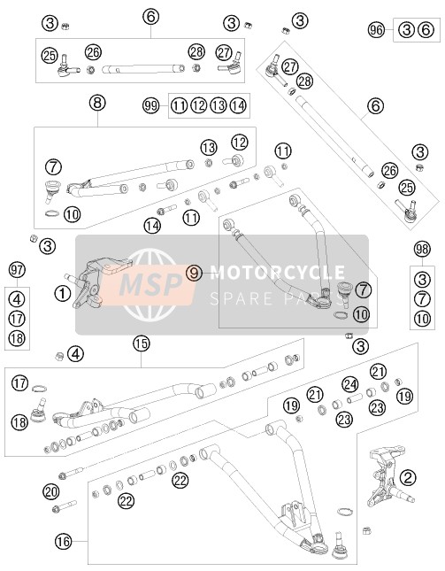 KTM 450 XC ATV  2010 Fine frontale per un 2010 KTM 450 XC ATV 