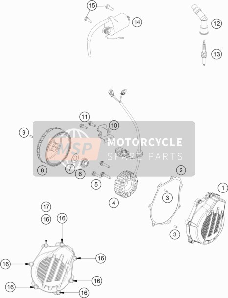 KTM 500 EXC-F USA 2019 Ignition System for a 2019 KTM 500 EXC-F USA