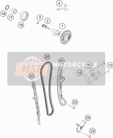 KTM 500 EXC-F Europe 2020 Timing Drive for a 2020 KTM 500 EXC-F Europe