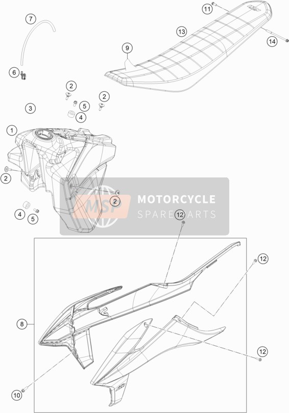 Tanque, Asiento