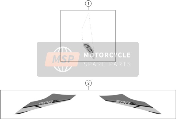 KTM 500 EXC Australia 2014 Decalcomania per un 2014 KTM 500 EXC Australia