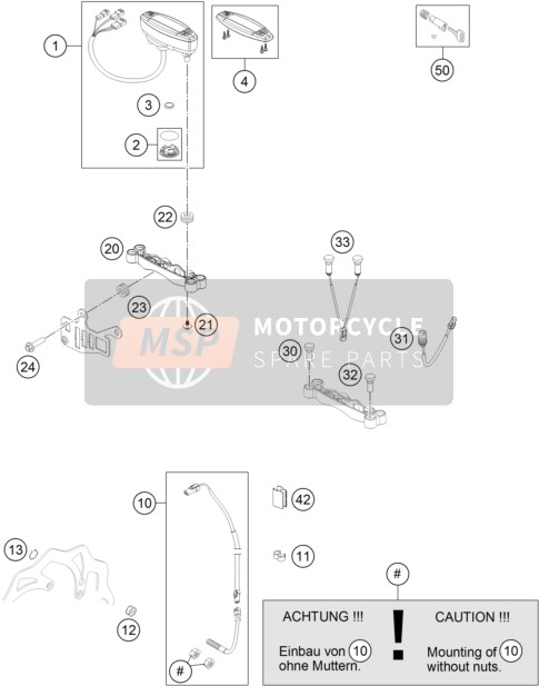 KTM 500 EXC Europe 2014 Instruments / Système de verrouillage pour un 2014 KTM 500 EXC Europe