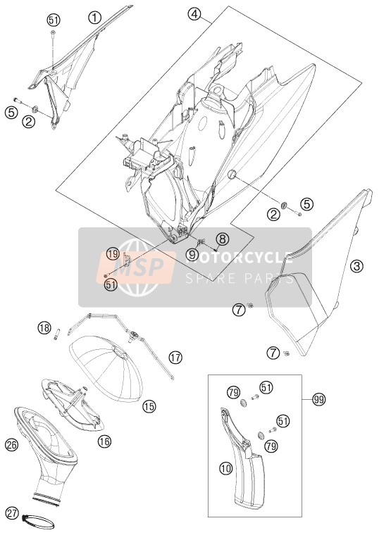 KTM 500 XC-W USA 2012 Luftfilter für ein 2012 KTM 500 XC-W USA