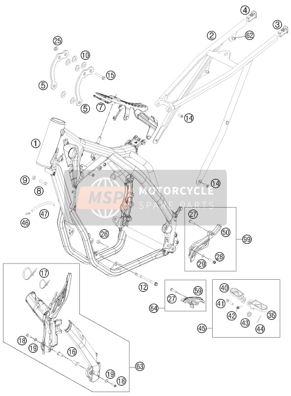 KTM 500 XC-W USA 2012 Telaio per un 2012 KTM 500 XC-W USA