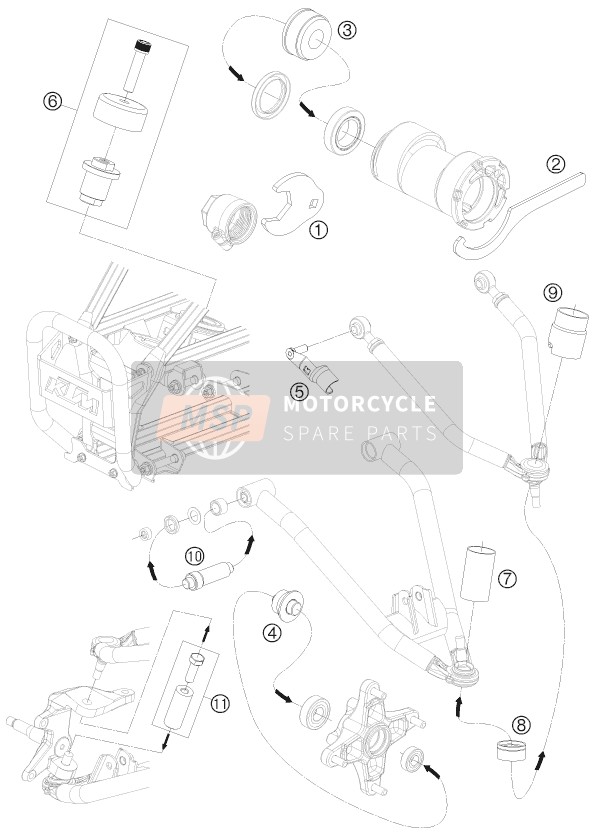 KTM 505 SX ATV Europe 2009 Spezielles Werkzeug für ein 2009 KTM 505 SX ATV Europe