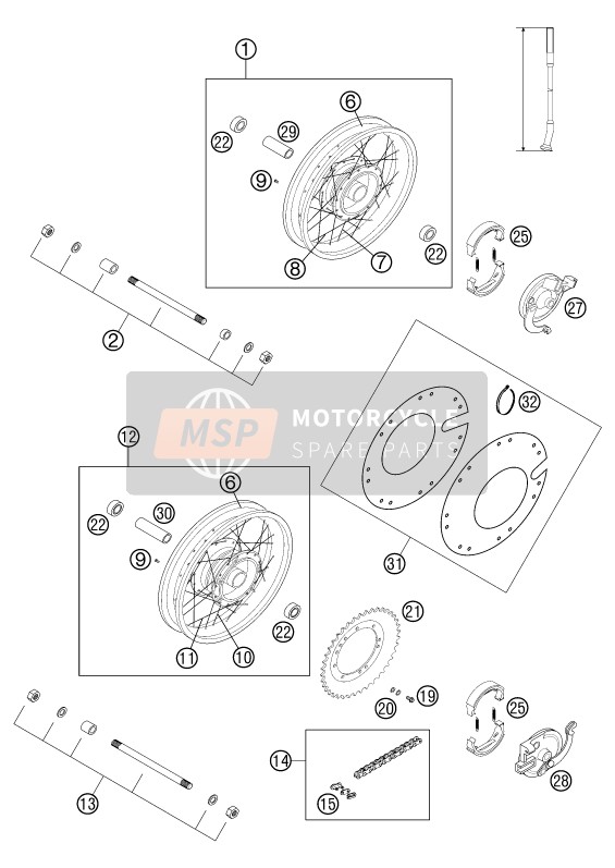 45010030000, Supporting Plate Cpl. Rear, KTM, 0