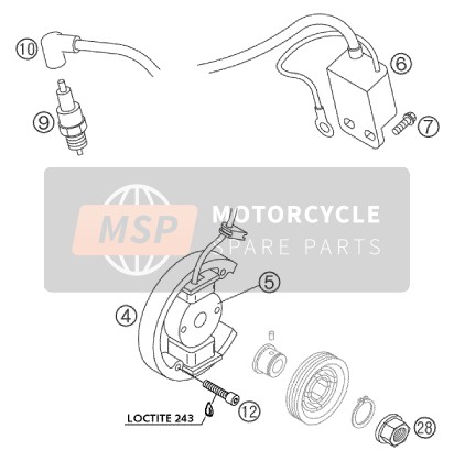 KTM 50 MINI ADVENTURE GS Europe 2002 Ignition System for a 2002 KTM 50 MINI ADVENTURE GS Europe