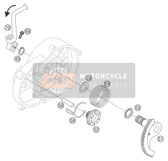 KTM 50 SUPERMOTO Europe 2006 Kick Starter para un 2006 KTM 50 SUPERMOTO Europe