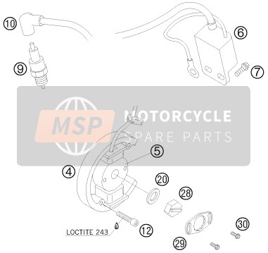 KTM 50 SX Europe (2) 2008 Ignition System for a 2008 KTM 50 SX Europe (2)