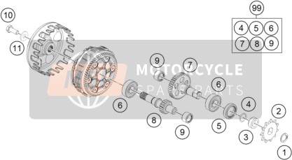 KTM 50 SX Europe 2014 Getriebe für ein 2014 KTM 50 SX Europe