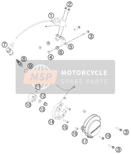 KTM 50 SX Europe 2016 Sistema de encendido para un 2016 KTM 50 SX Europe