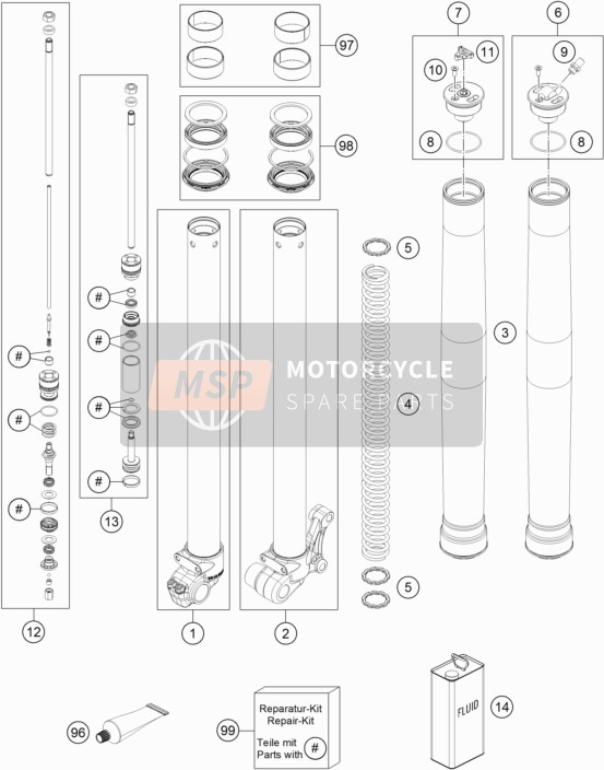 35480551S3, Piston Rod Sx 50 Cpl. Left, KTM, 0