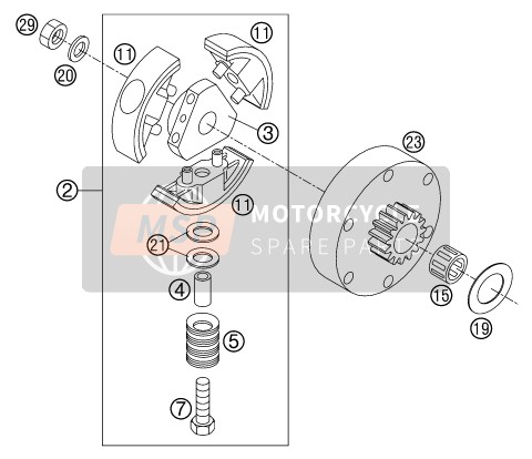 KTM 50 SX JUNIOR Europe 2006 Clutch for a 2006 KTM 50 SX JUNIOR Europe