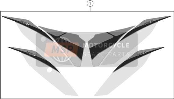 KTM 50 SX Mini Europe 2014 Aufkleber für ein 2014 KTM 50 SX Mini Europe