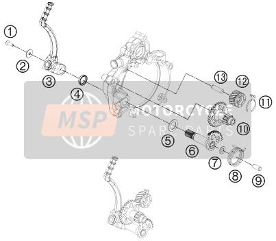 KTM 50 SX Mini Europe 2014 Démarreur au pied pour un 2014 KTM 50 SX Mini Europe