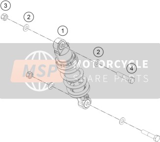 KTM 50 SX Mini Europe 2014 Stoßdämpfer für ein 2014 KTM 50 SX Mini Europe