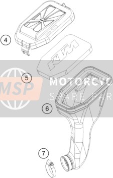 KTM 50 SX Mini Europe 2017 Air Filter for a 2017 KTM 50 SX Mini Europe
