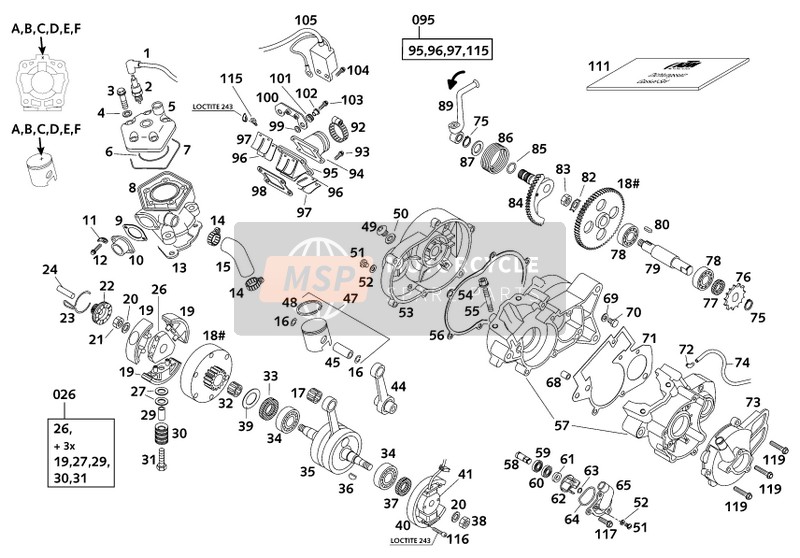 45135054100, Wasserpumpenwelle 50 Lc 2007, KTM, 2