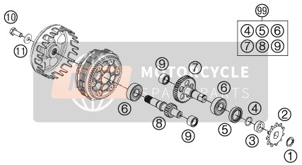KTM 50 SXS USA 2013 Getriebe für ein 2013 KTM 50 SXS USA