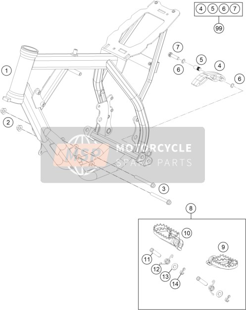 KTM 50 SXS USA 2015 Cadre pour un 2015 KTM 50 SXS USA