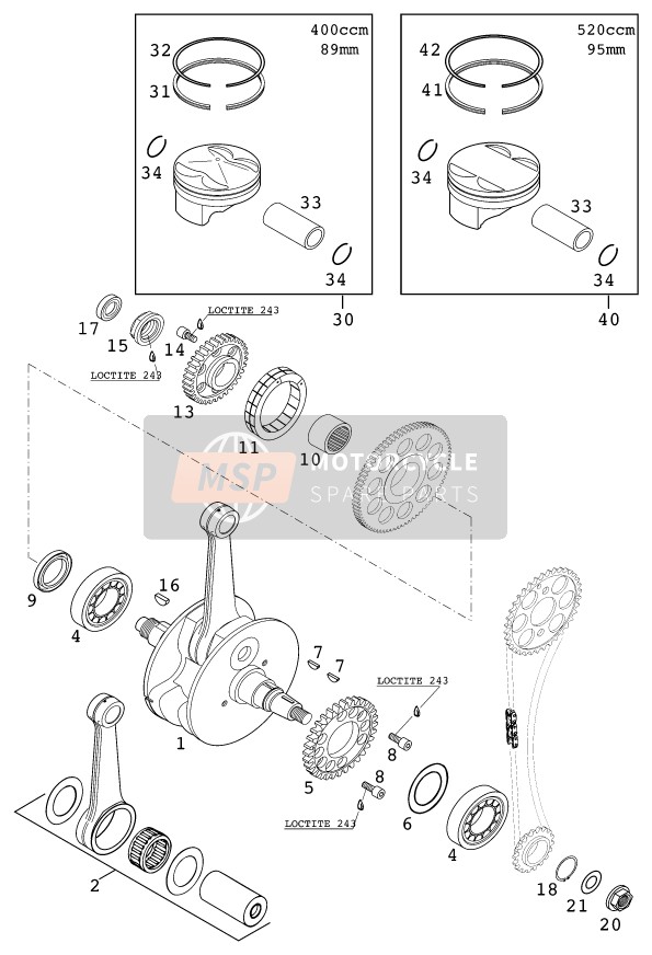 Crankshaft, Piston