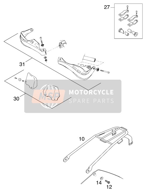 KTM 520 SX RACING USA 2000 Accessories for a 2000 KTM 520 SX RACING USA