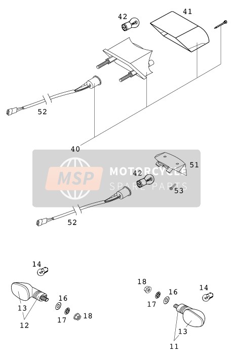 KTM 520 SX RACING USA 2000 Lighting System for a 2000 KTM 520 SX RACING USA