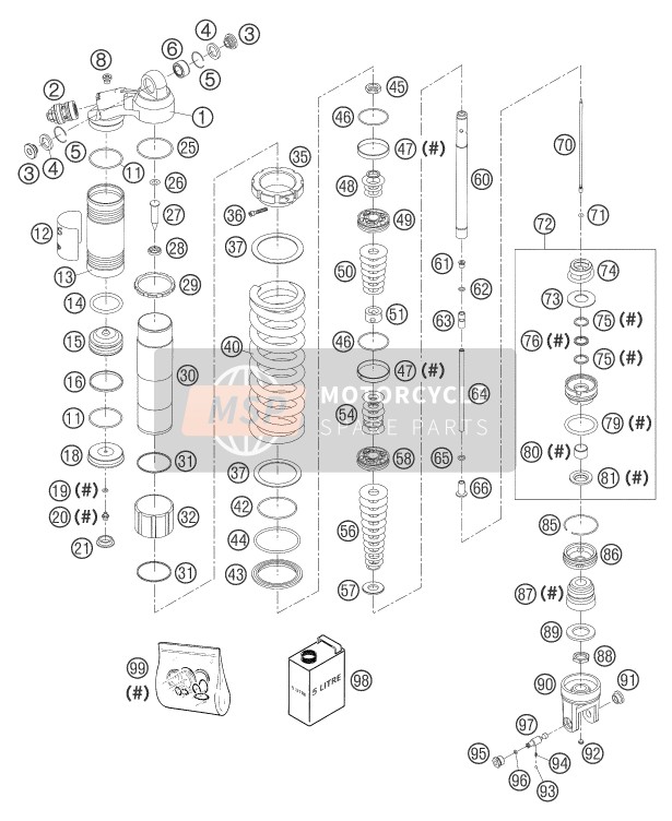 Shock Absorber Disassembled