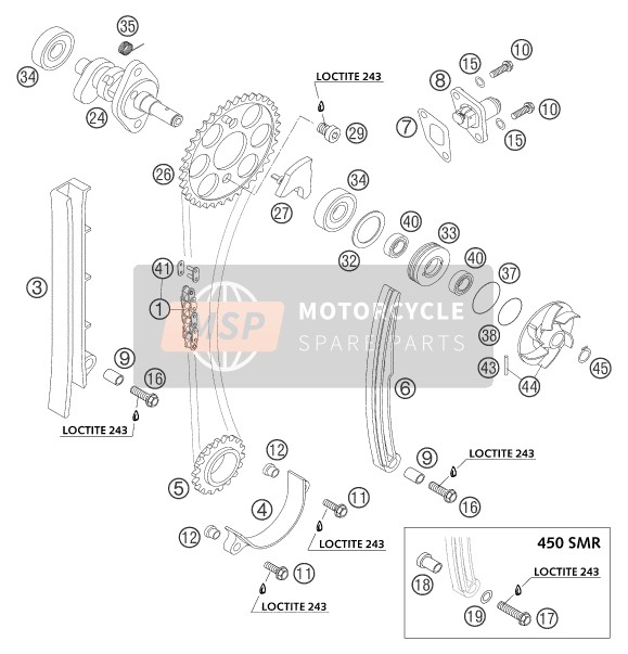 KTM 525 SMR Europe 2004 Timing Drive for a 2004 KTM 525 SMR Europe