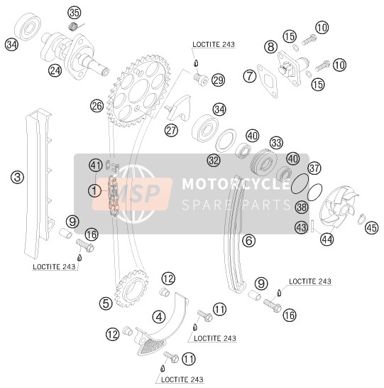 KTM 525 XC ATV Europe 2008 Entraînement Par Courroie De Distribution pour un 2008 KTM 525 XC ATV Europe