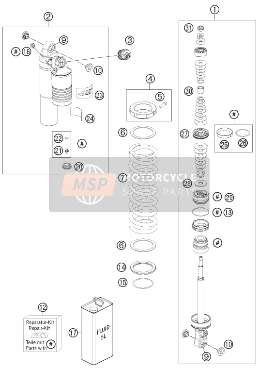 Shock Absorber Disassembled