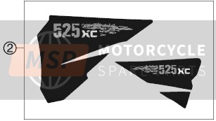KTM 525 XC DESERT RACING Europe 2007 Decal for a 2007 KTM 525 XC DESERT RACING Europe