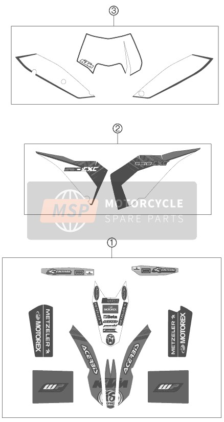 KTM 530 EXC FACTORY EDIT. Europe 2011 Decalcomania per un 2011 KTM 530 EXC FACTORY EDIT. Europe