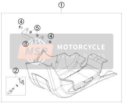 KTM 530 XC-W SIX.DAYS USA 2011 Motorbescherming voor een 2011 KTM 530 XC-W SIX.DAYS USA