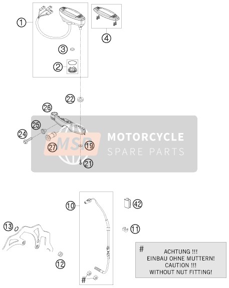 KTM 530 XCR-W USA 2008 Instruments / Système de verrouillage pour un 2008 KTM 530 XCR-W USA