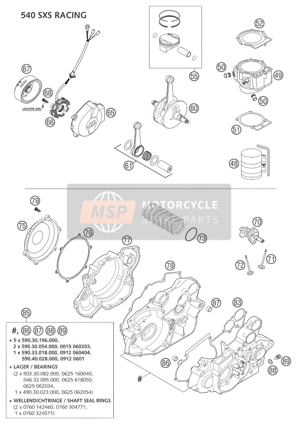KTM 540 SXS RACING Europe 2003 New Parts for a 2003 KTM 540 SXS RACING Europe