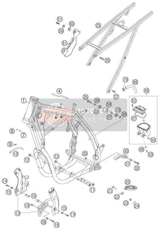 KTM 560 SMR Europe 2006 Frame for a 2006 KTM 560 SMR Europe