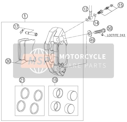 KTM 560 SMR Europe 2006 Pinza de freno delantero para un 2006 KTM 560 SMR Europe